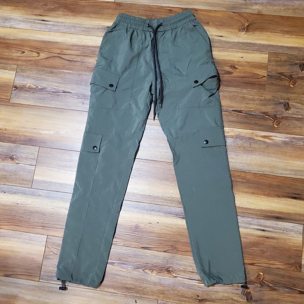 PacSun Green Nylon Relaxed Cargo Hiking Pants Womens Size XS Streetwear Gorpcore
